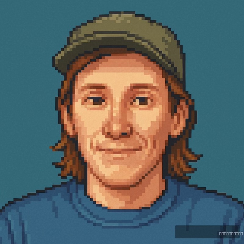 Pixel art portrait of Kevin Bolander
